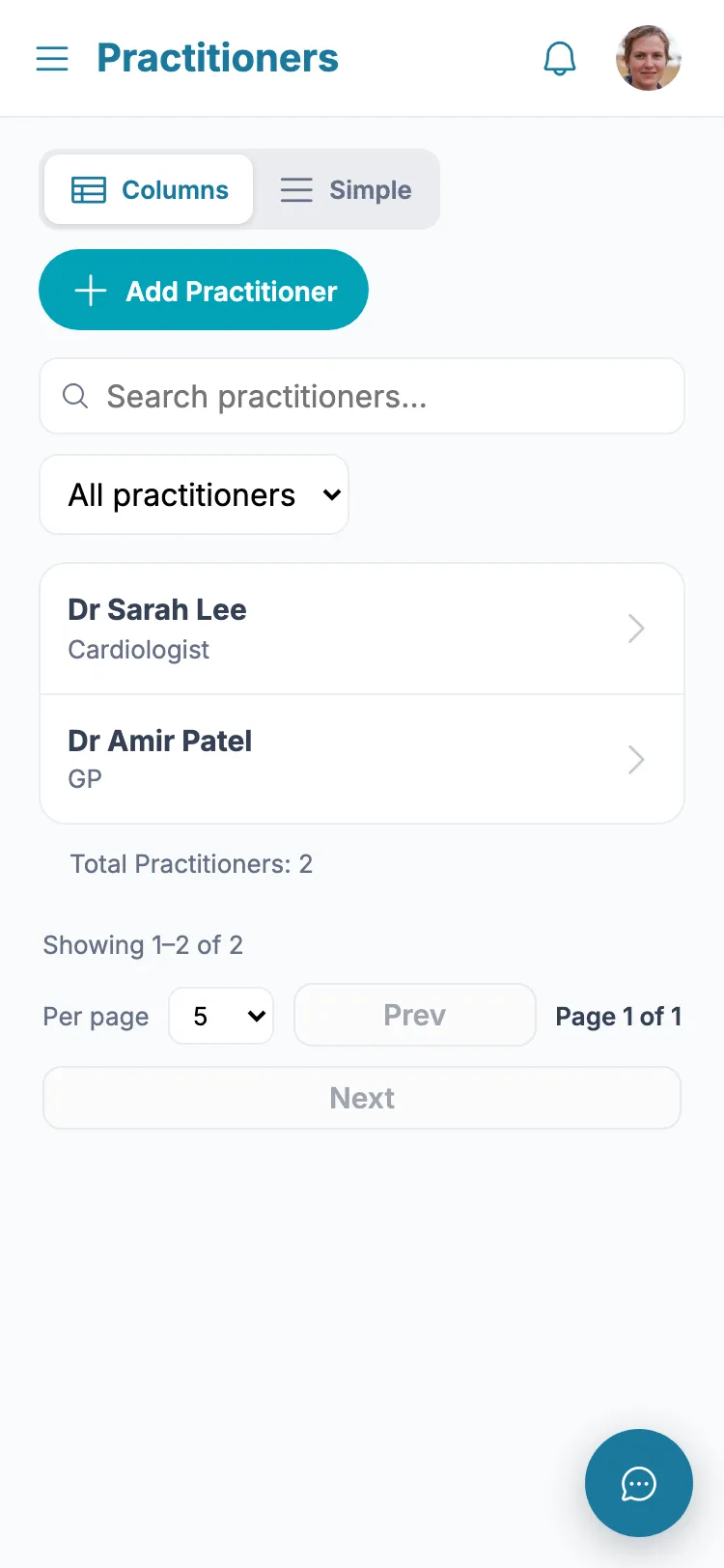 Add a practitioner screenshot